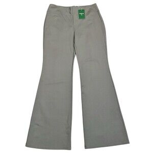 HALARA High Waisted Pocket Flare Work Pants Putty Gray L NEW